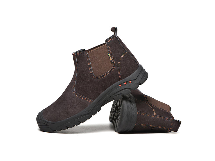 Composite Toe Shoes for Men Work Safety Boots Anti-Slip Industrial Construction Footwear