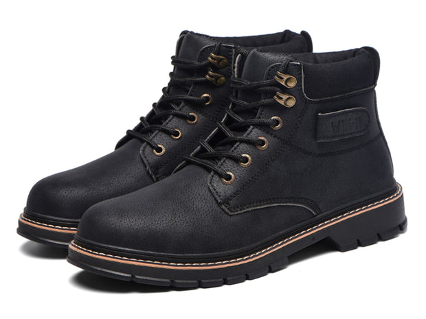 Tanleewa Waterproof Steel Toe Work Boots for Men Women Leather Safety Shoes Nonslip Industrial Sneakers