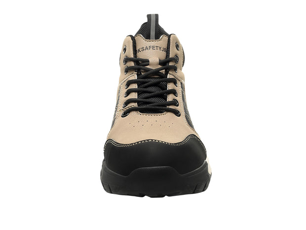 Men’s Safety Shoes with Color-Block Design Durable Industrial & Construction Work Boots