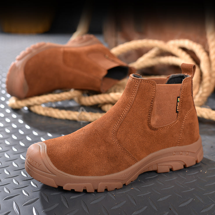 Composite Toe Shoes for Men Work Safety Boots Anti-Slip Industrial Construction Footwear