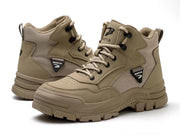 Work Boots for Men Water Resistant Steel Toe Non-Slip Rubber Leather Shoes