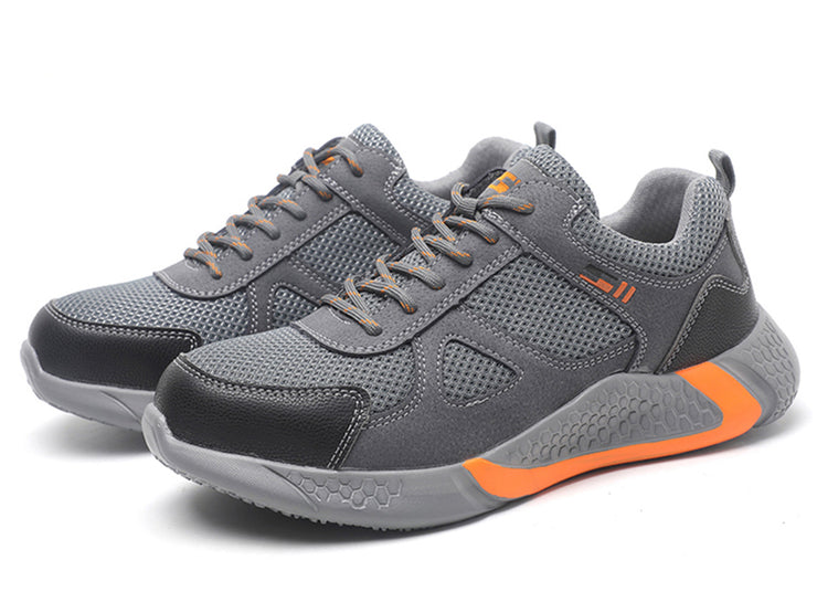 Composite Toe Work Shoes for Men Comfortable Slip On Industrial Construction Work Safety Shoes
