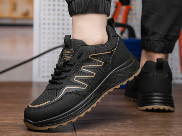 Men's Safety Work Shoes Lightweight Comfortable Breathable Work Boots Indestructible Sneakers