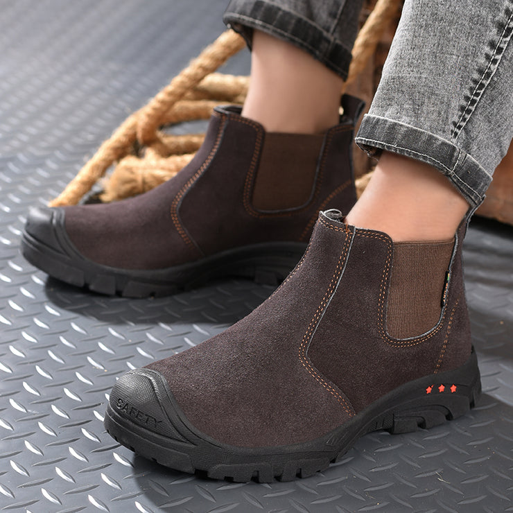 Composite Toe Shoes for Men Work Safety Boots Anti-Slip Industrial Construction Footwear