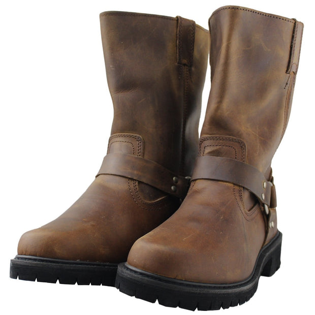 Mens Motorcycle Harness Boot Work Roper Shoes - Tanleewa