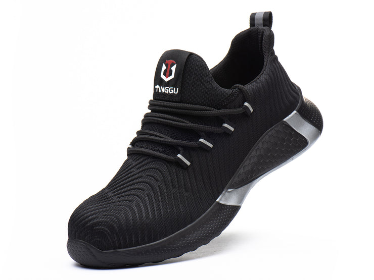 Lightweight Steel Toe Safety Shoes for Men Industrial & Construction Sneakers Stab resistant Work Shoes Non Slip Outdoor Hiking Shoes