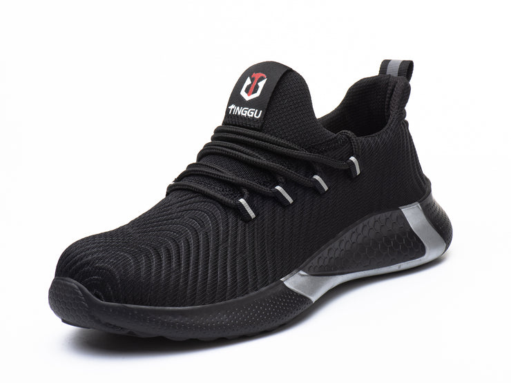 Lightweight Steel Toe Safety Shoes for Men Industrial & Construction Sneakers Stab resistant Work Shoes Non Slip Outdoor Hiking Shoes