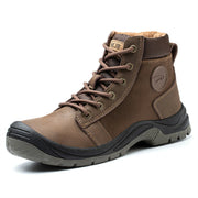 Men's Work Boots Composite Toe Waterproof Slip Leather Non-Slip Steel Toe Boots