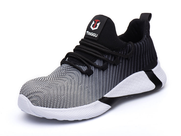 Lightweight Steel Toe Safety Shoes for Men Industrial & Construction Sneakers Stab resistant Work Shoes Non Slip Outdoor Hiking Shoes