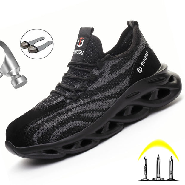Male Work Sneakers Toe Cap Work Safety Boot Comfort Men Boots Anti-puncture Safety Shoes Men Indestructible Shoes Work Boots - Tanleewa