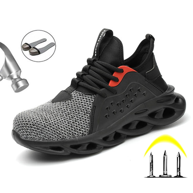 Male Work Sneakers Toe Cap Work Safety Boot Comfort Men Boots Anti-puncture Safety Shoes Men Indestructible Shoes Work Boots - Tanleewa
