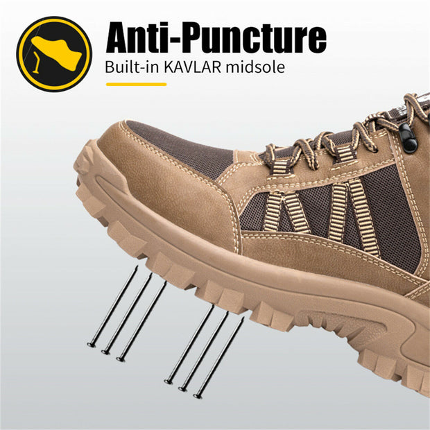 Anti-Smash Anti-Pierce Safety Shoes for Women Steel Toe Construction Work Shoes