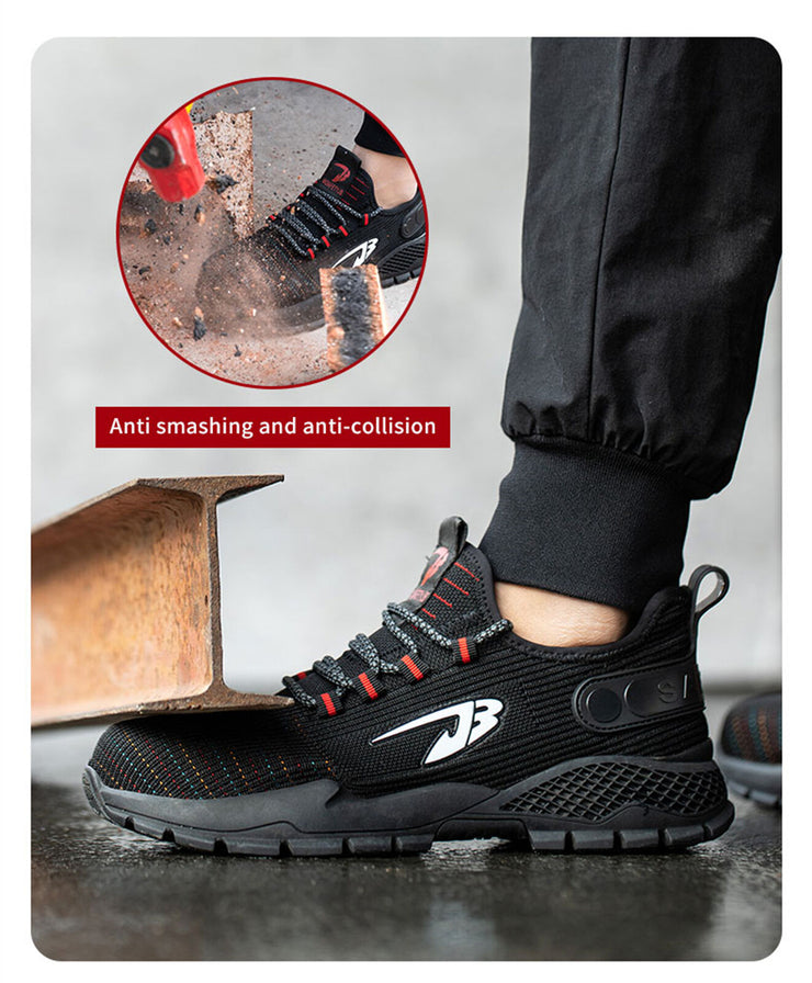 Steel Toe Shoe for Men Women Air Cushion Sneaker Slip Safety Indestructible Shoes