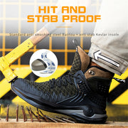 Ankle High Safety Shoes for Men Steel Toe Anti-Pierce Reflective Industrial Shoe